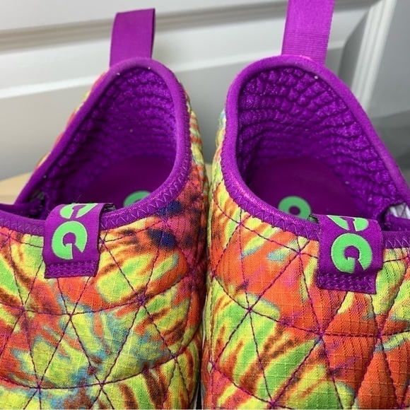 Nike acg Chunky Sneakers Men Sz 9.5 Tie-Dye Purple Green Slip on Shoes cw2463 - Picture 10 of 16